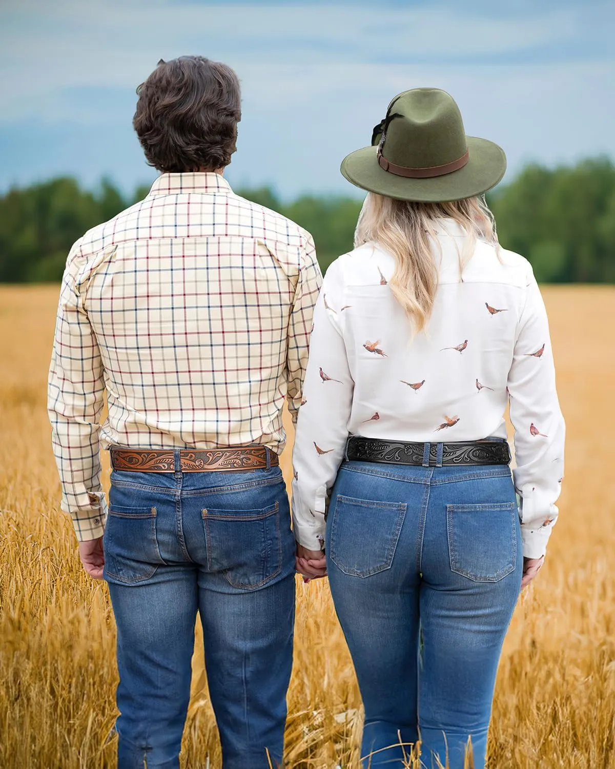 2 Pack Western Leather Belt Strap for Men Women Cowboy Cowgirl Leather Mens Belts for Jeans Gift Belt without Buckle