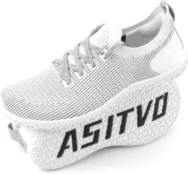 ASITVO Wide Women's Barefoot Zero Drop Sole Minimalist Width Toe Box Walking Shoes Sneakers Colourful Knit Upper