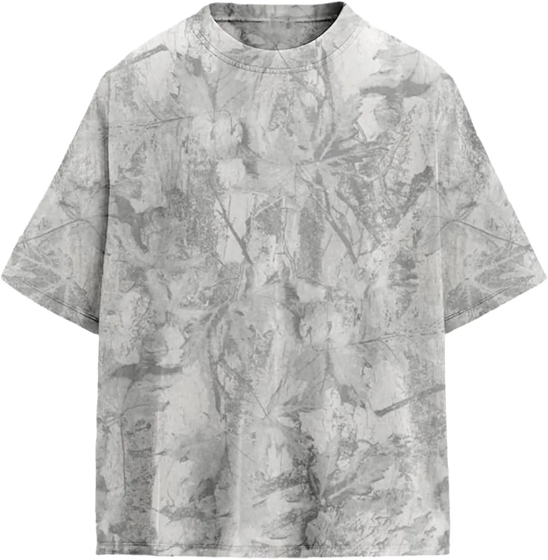 Camo Oversized Shirt Y2k Crewneck Maple Leaf Printed Short Sleeve Unisex Summer Graphic Tees