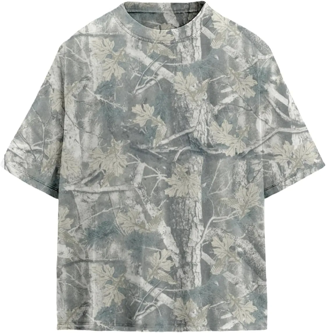 Camo Oversized Shirt Y2k Crewneck Maple Leaf Printed Short Sleeve Unisex Summer Graphic Tees