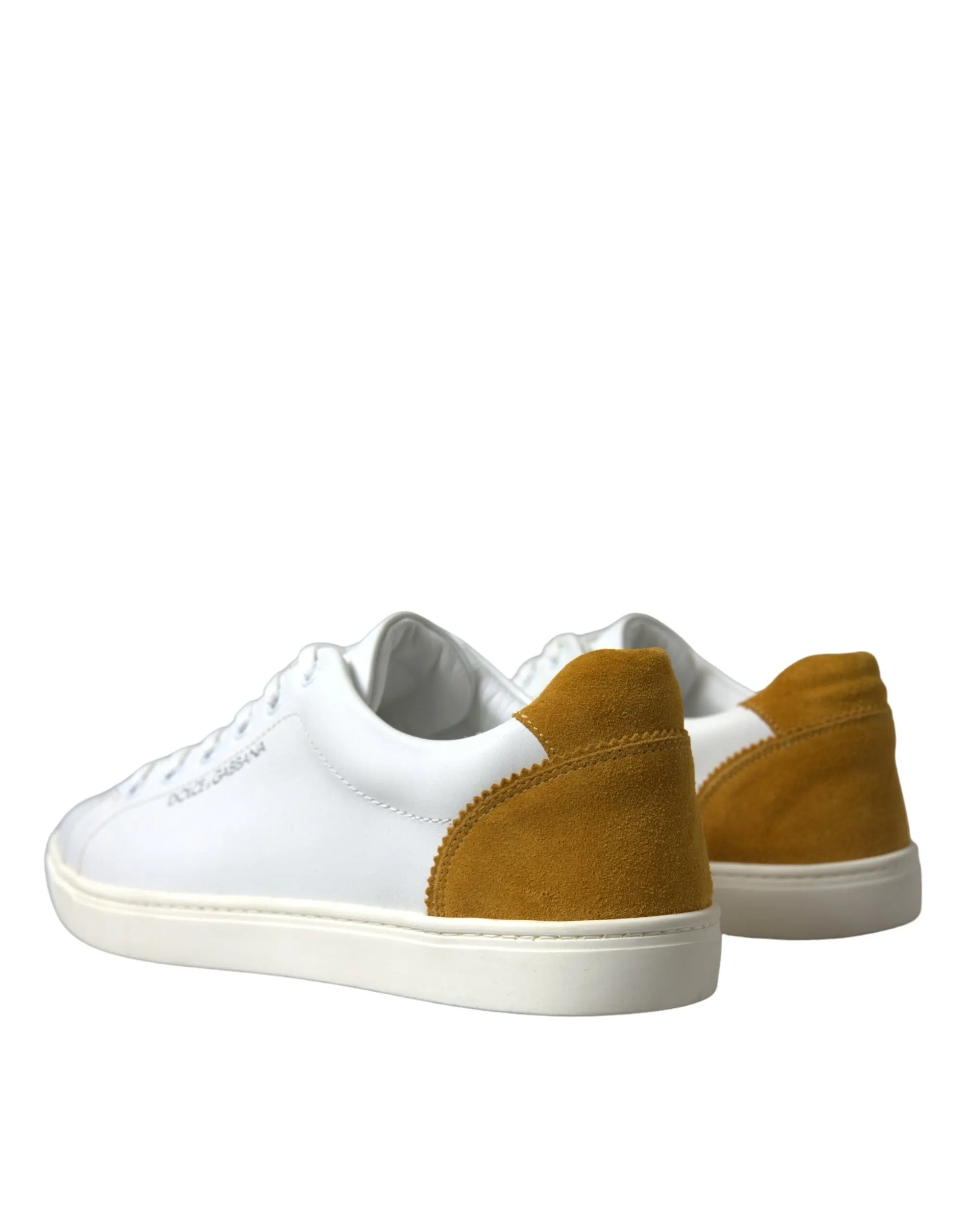 Chic White Calfskin Low Top Sneakers