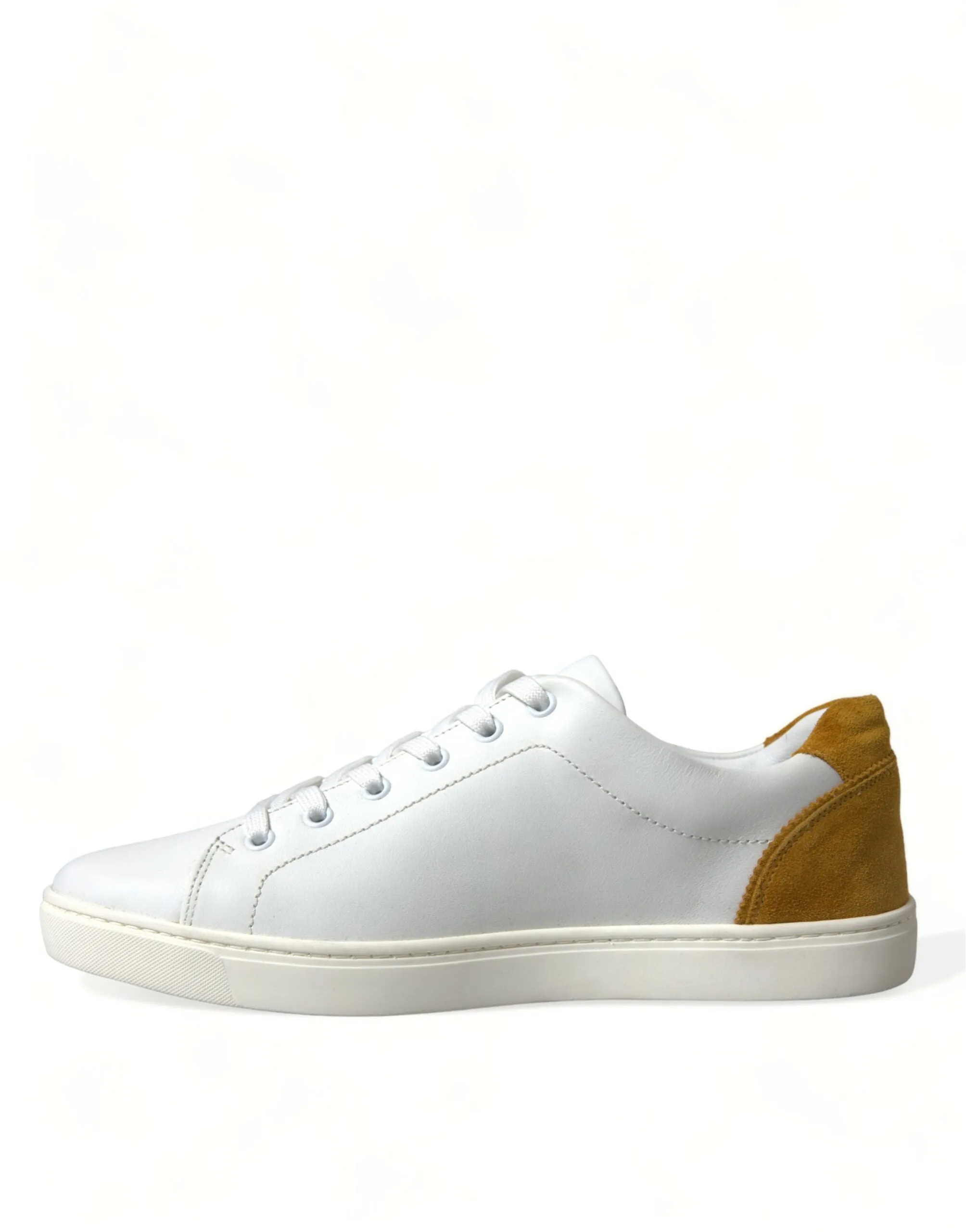 Chic White Calfskin Low Top Sneakers