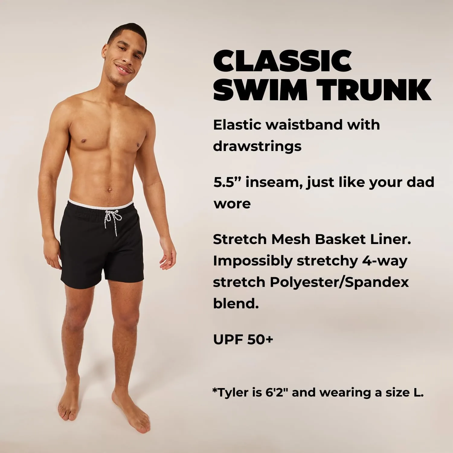 Chubbies Mens Swim Trunks ?C Mens Swim Shorts with 4-Way Stretch, 5.5?? Beach Shorts with Elastic Waist, Drawstring,Mesh Lining