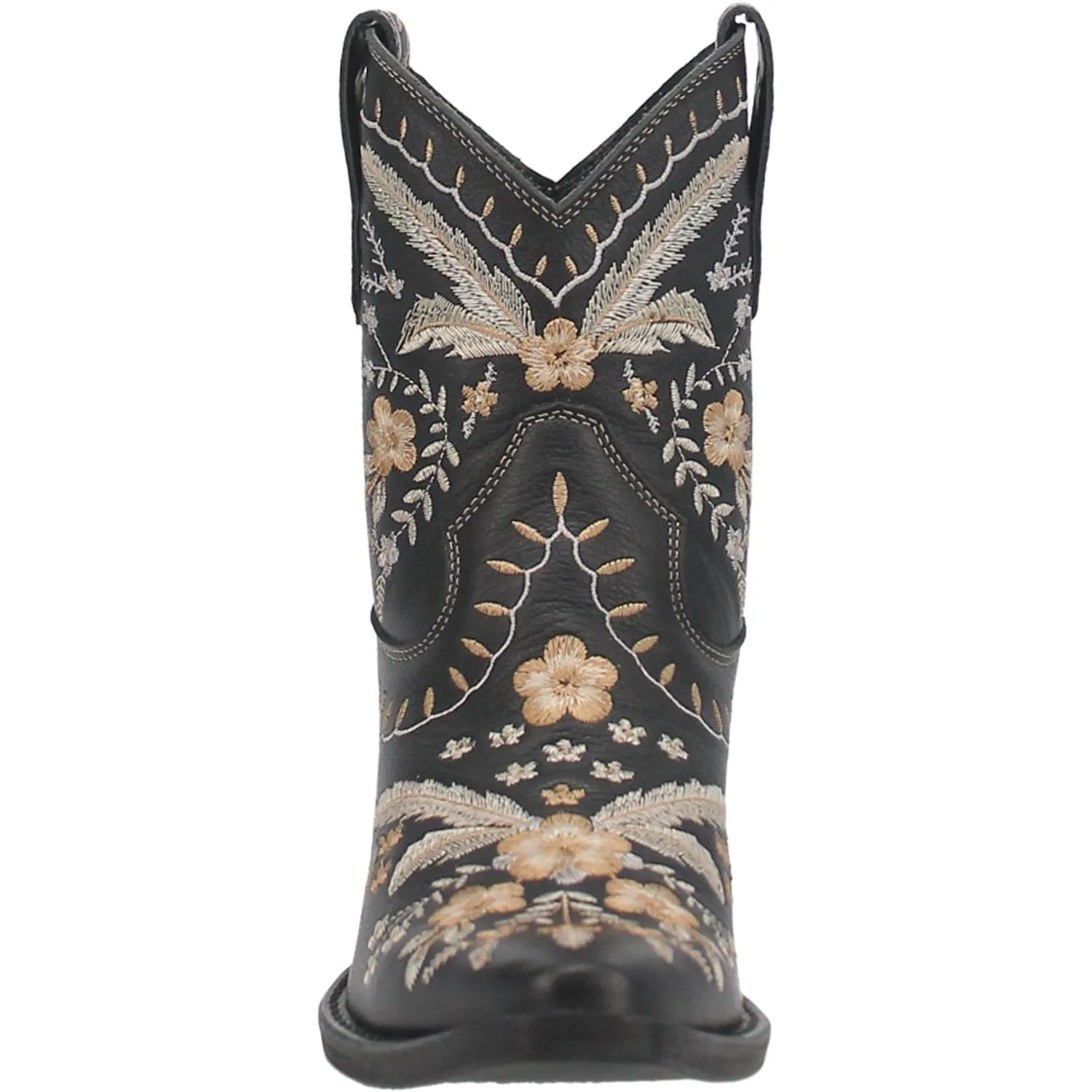 Dingo Women's #Primrose Black Floral Ankle Western Booties DI 748