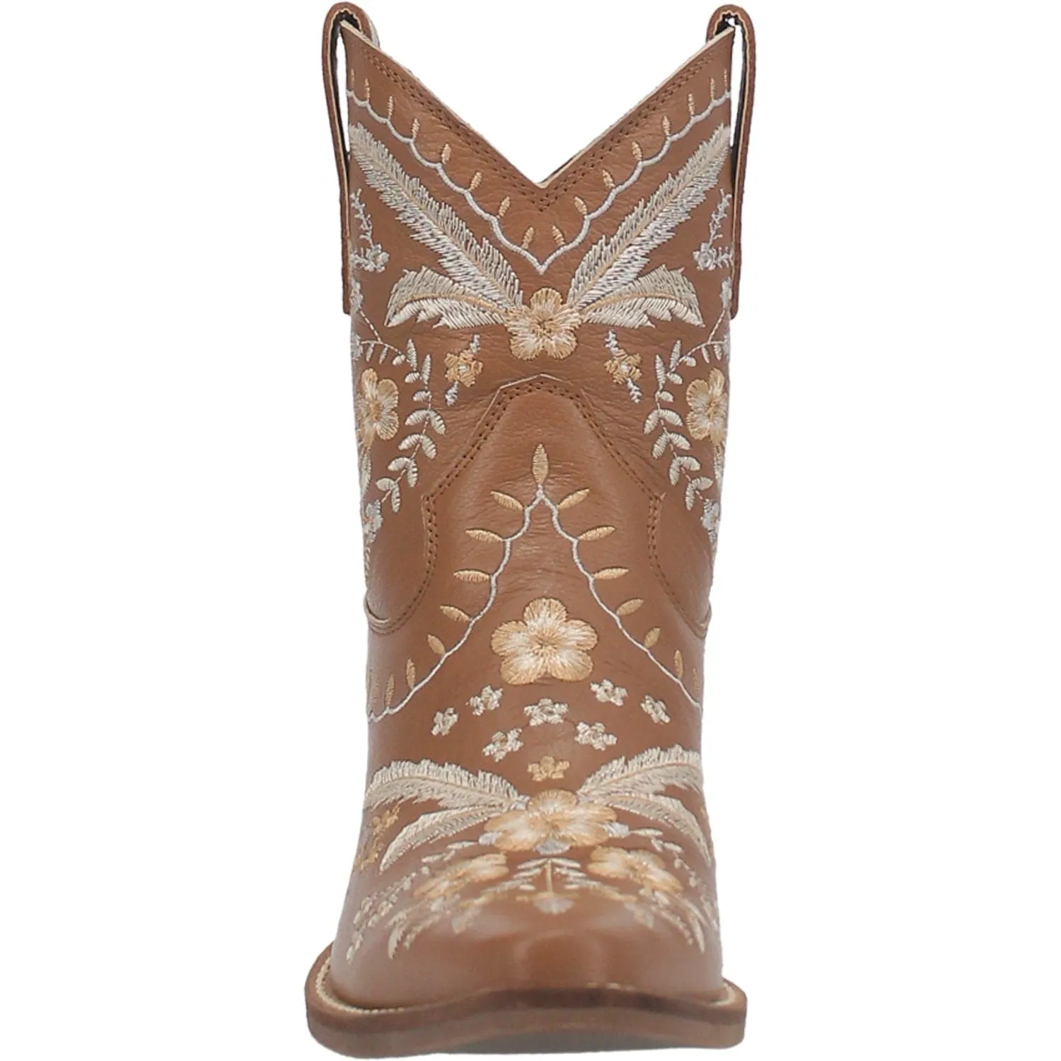 Dingo Women's #Primrose Brown Floral Ankle Western Booties DI 748