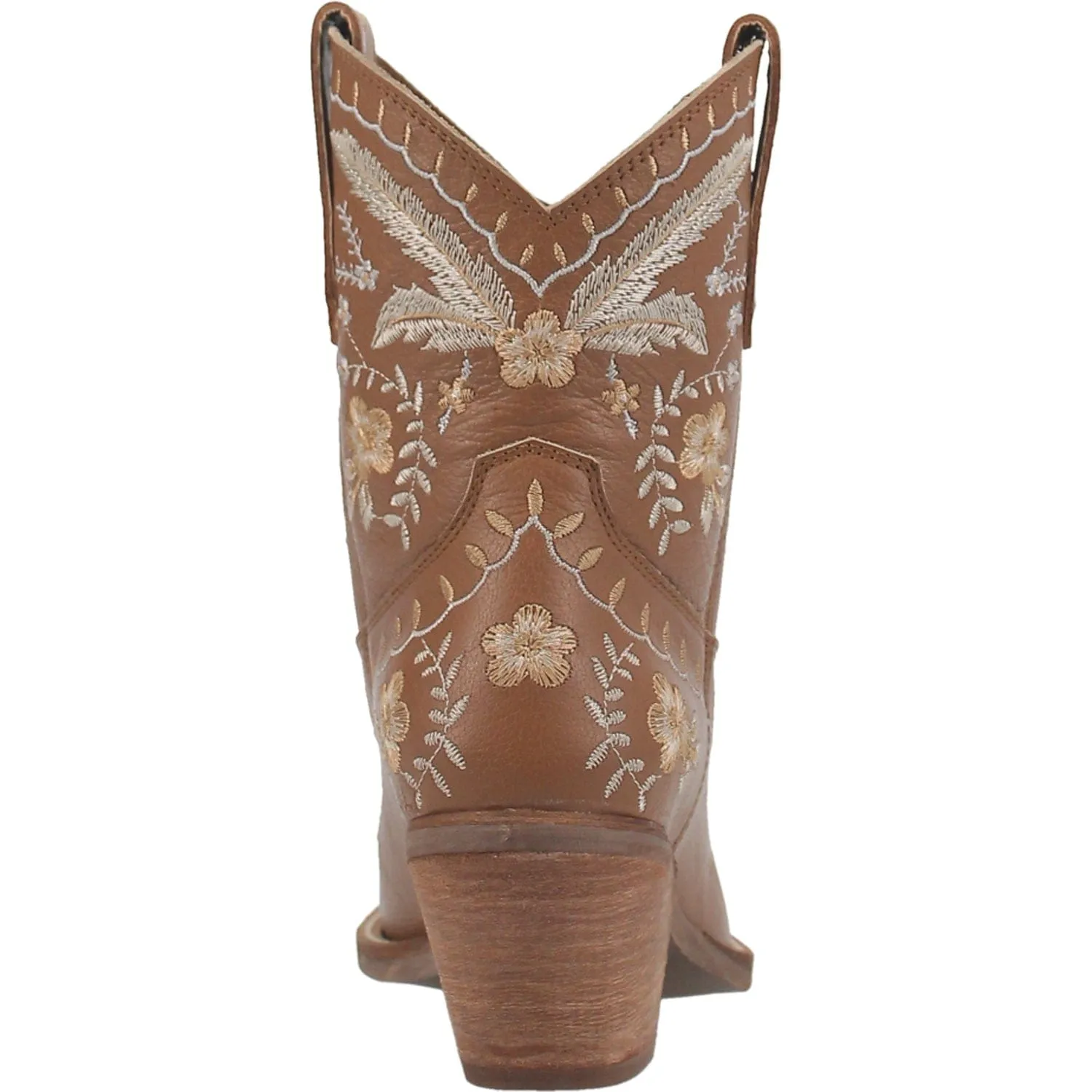 Dingo Women's #Primrose Brown Floral Ankle Western Booties DI 748