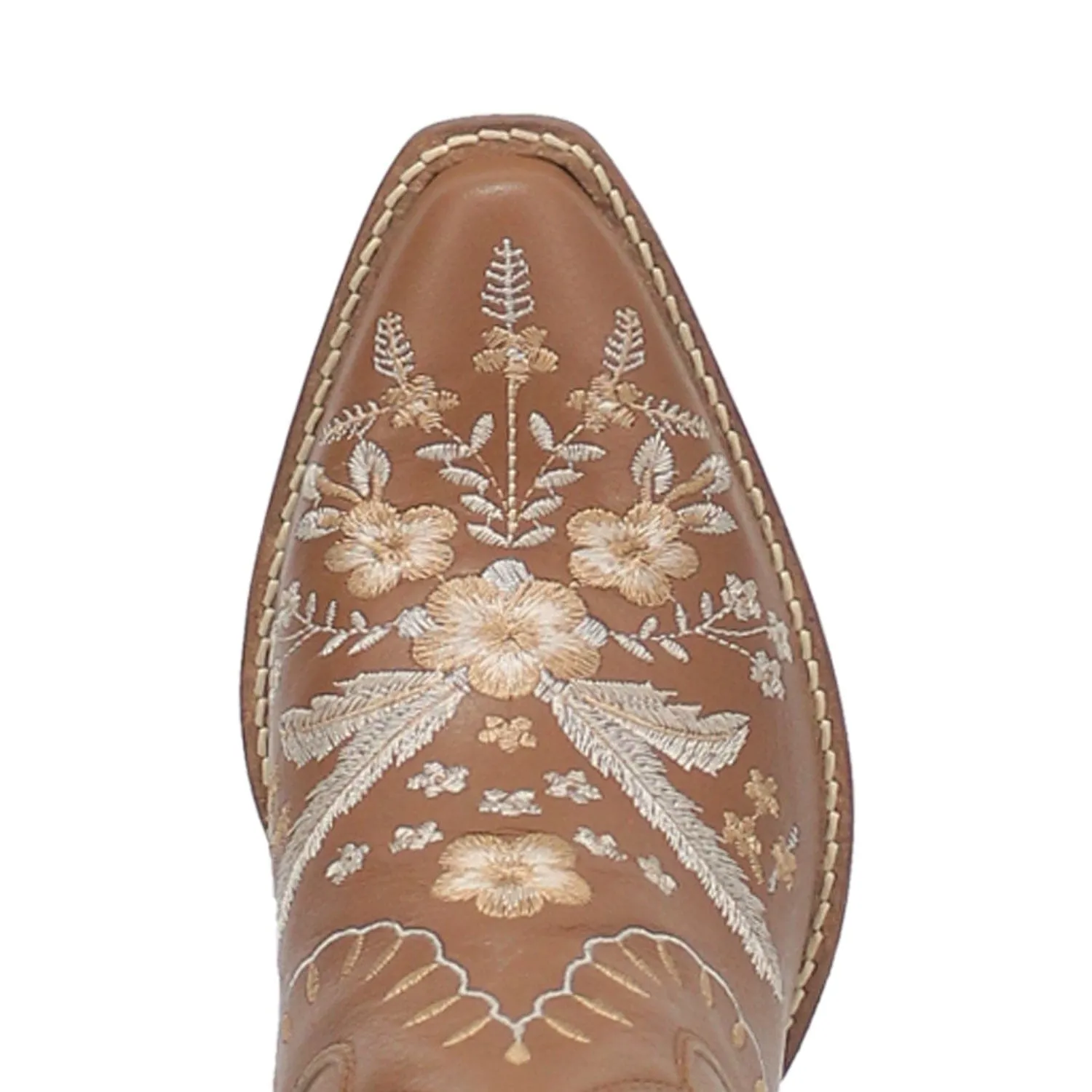 Dingo Women's #Primrose Brown Floral Ankle Western Booties DI 748