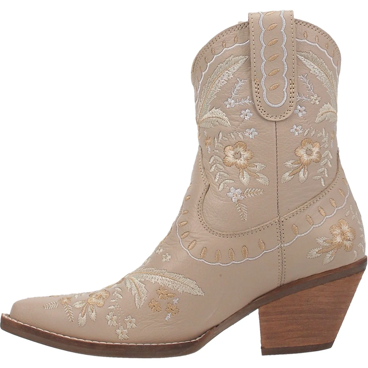 Dingo Women's #Primrose Sand Floral Ankle Western Booties DI 748