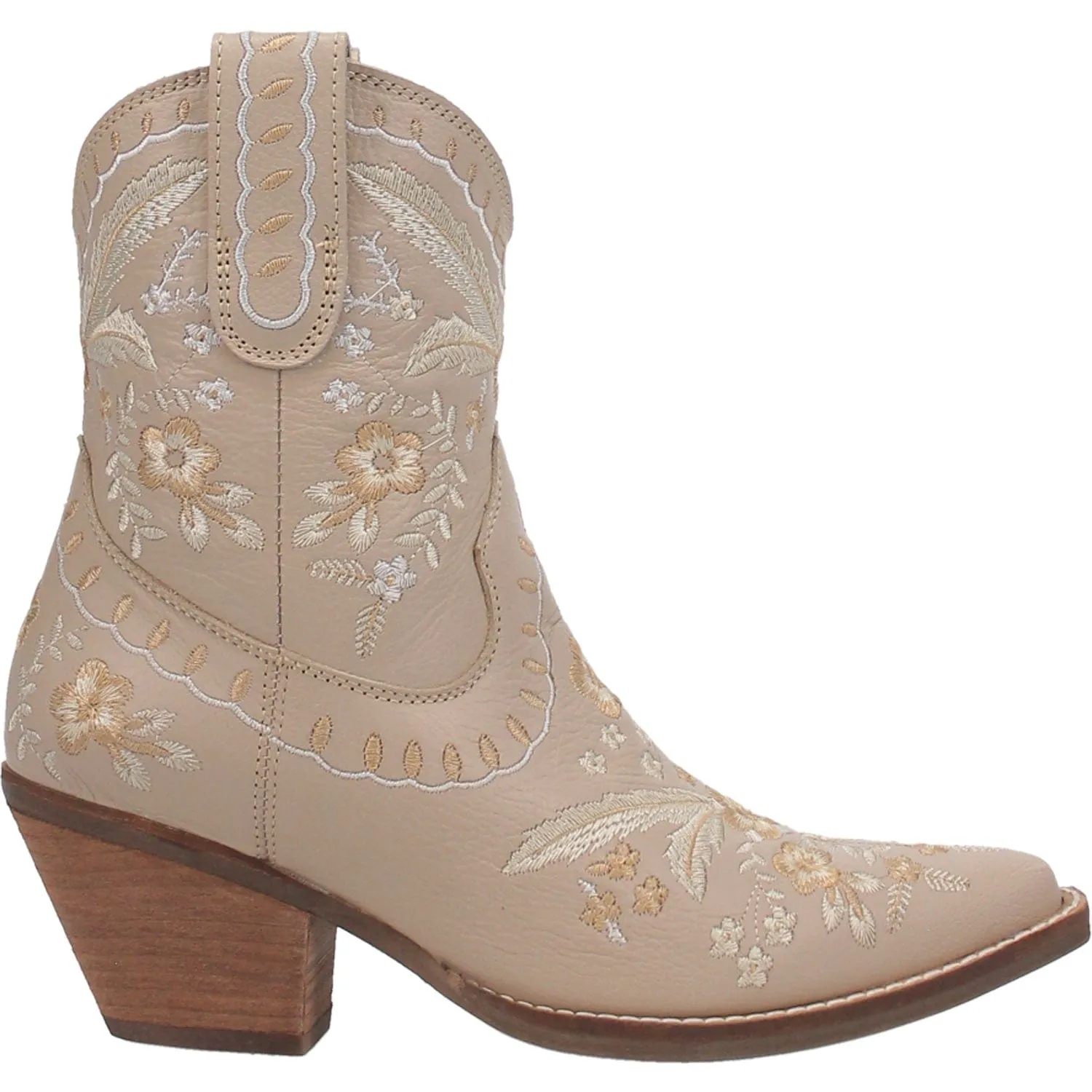 Dingo Women's #Primrose Sand Floral Ankle Western Booties DI 748