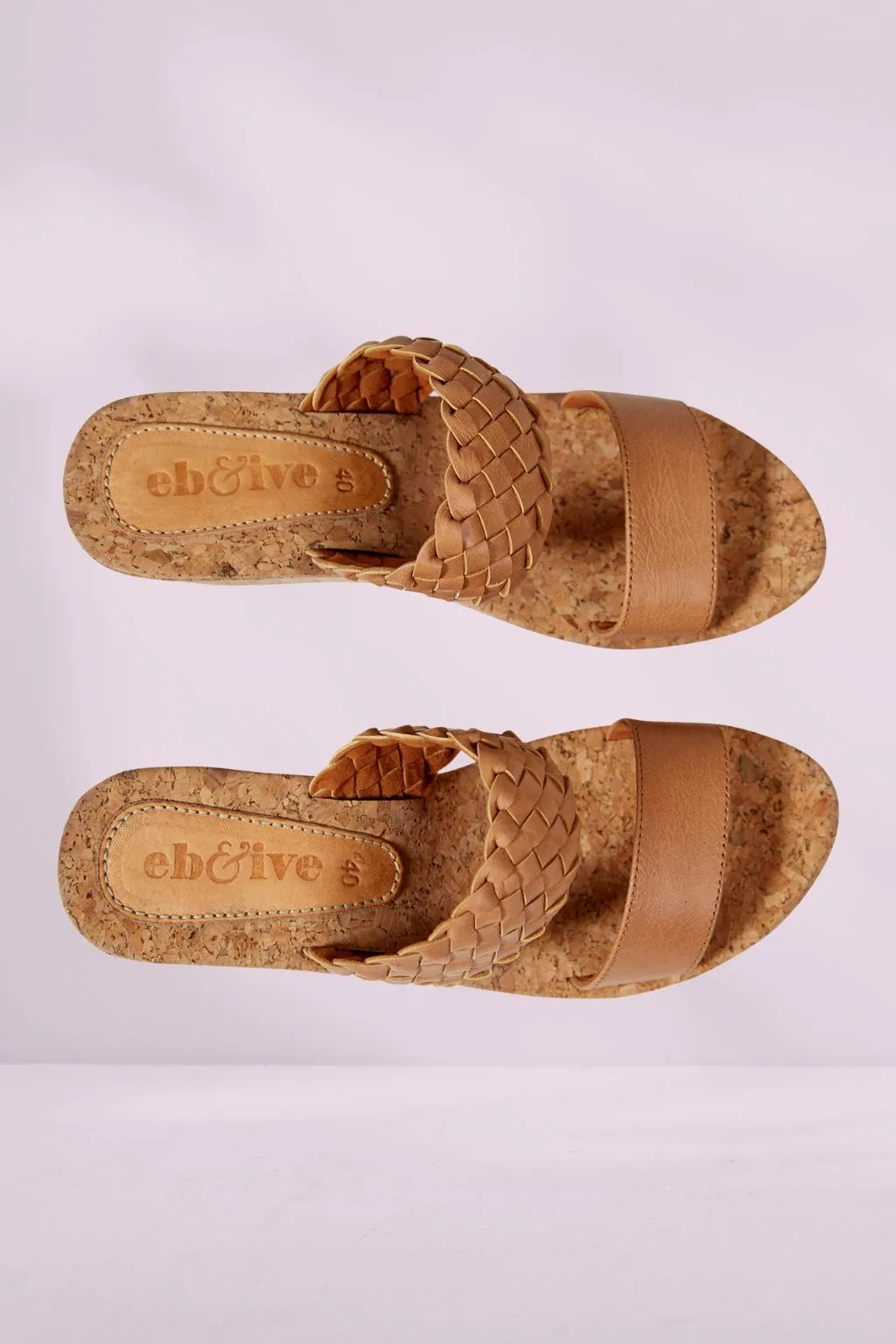 Eb and Ive Utopia Wedge Sandals Tan