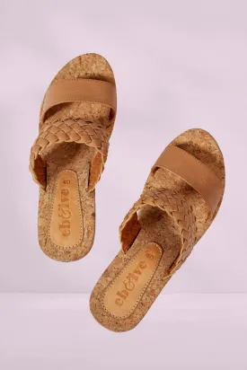 Eb and Ive Utopia Wedge Sandals Tan