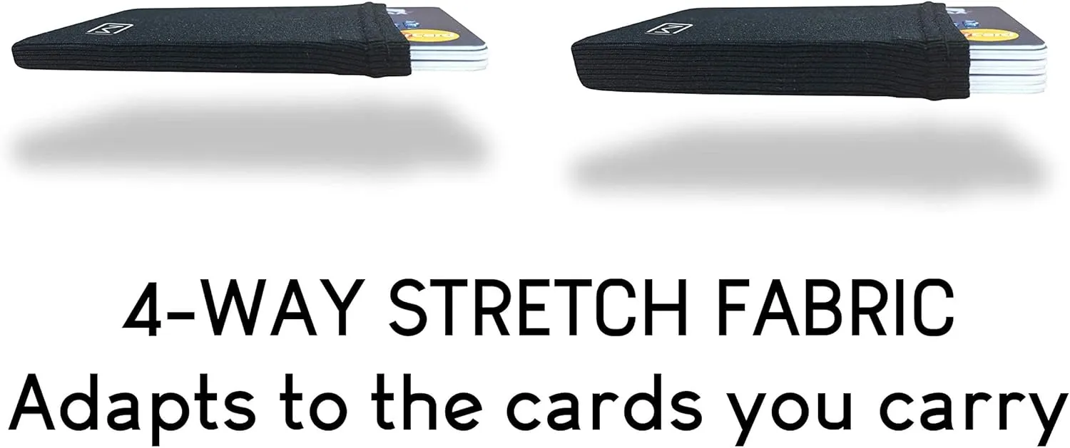 Elastic Minimal Card Holder, Ultra Thin Minimalist Wallet for Men & Women, Credit Card & Business Card Holder, Slim Credit Card Wallet