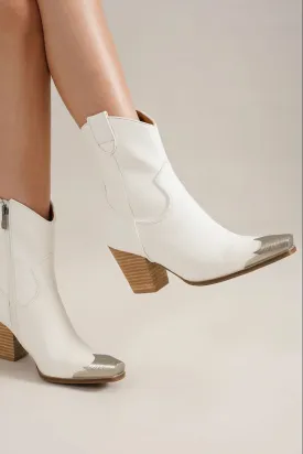 Fashion Faux Leather Block Heel Boots