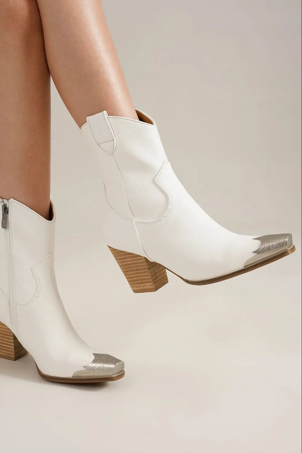 Fashion Faux Leather Block Heel Boots