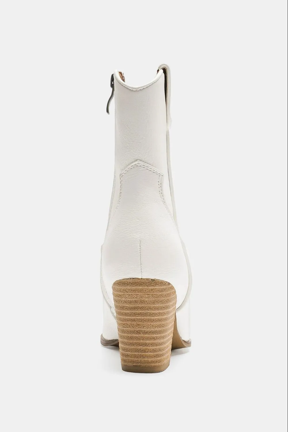 Fashion Faux Leather Block Heel Boots
