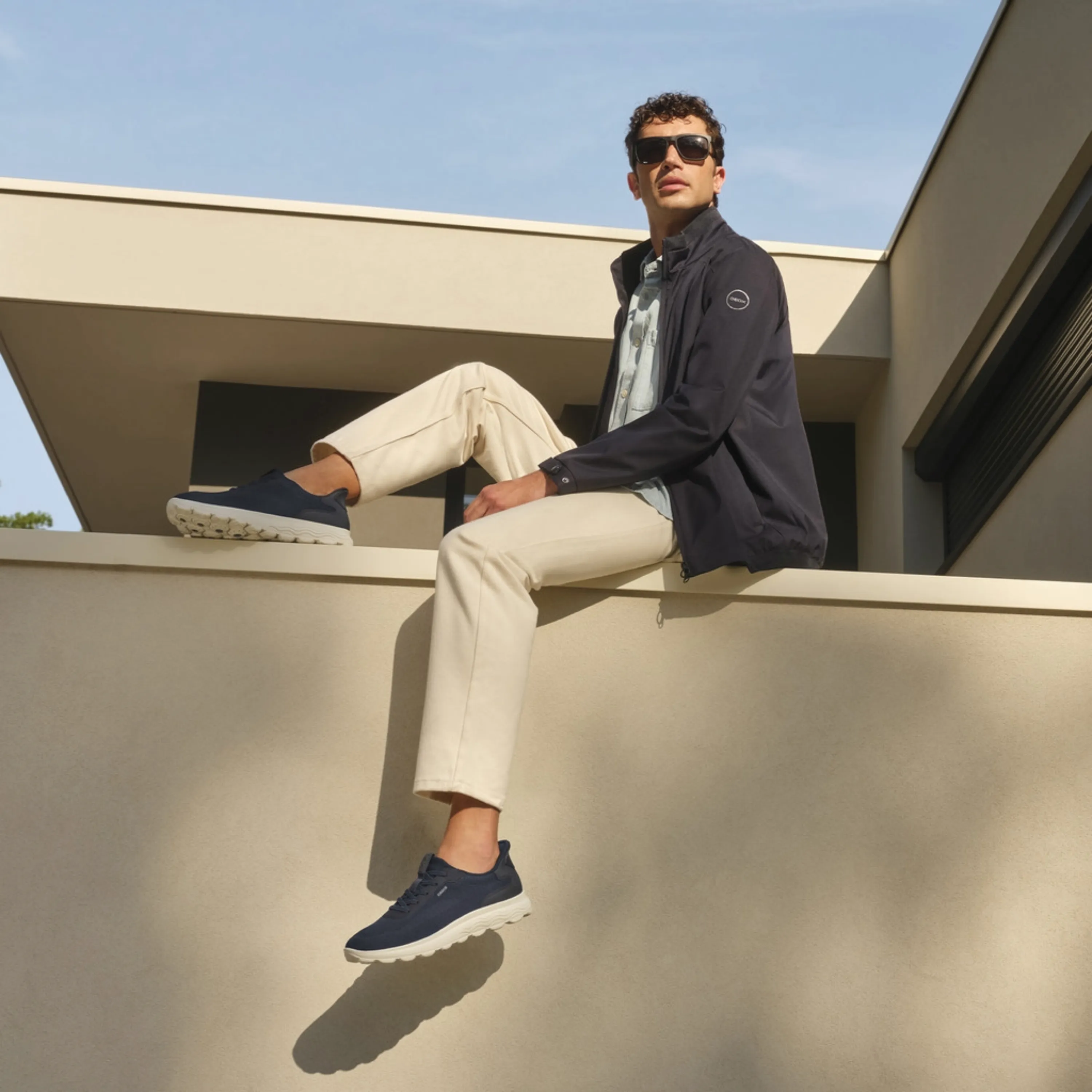 Geox Spherica Plus Trainers - Navy