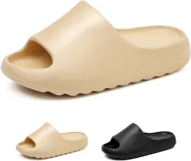 Hsttgsr Pillow Slippers for Women and Men, EVA Anti-Slip, Super Soft, Quick-Drying Comfort Cloud Slides for Showers, Lightweight Spa Massage Summer Sandals for Adults, Indoor and Outdoor