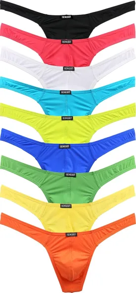 IKINGSKY Men's Thong Underwear Sexy Low Rise T-Back Under Panties