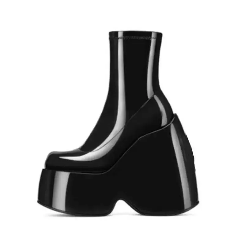 Luxury Women's Platform Boots - Fashionable Thick High Heels, Sexy Block Heel Booties for Party & Office