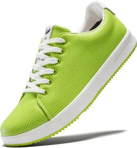 Men's Golf Shoes Professional Spikeless Leather Sneakers Non Slip Low Top Lightweight Comfort Travel Walking Shoes