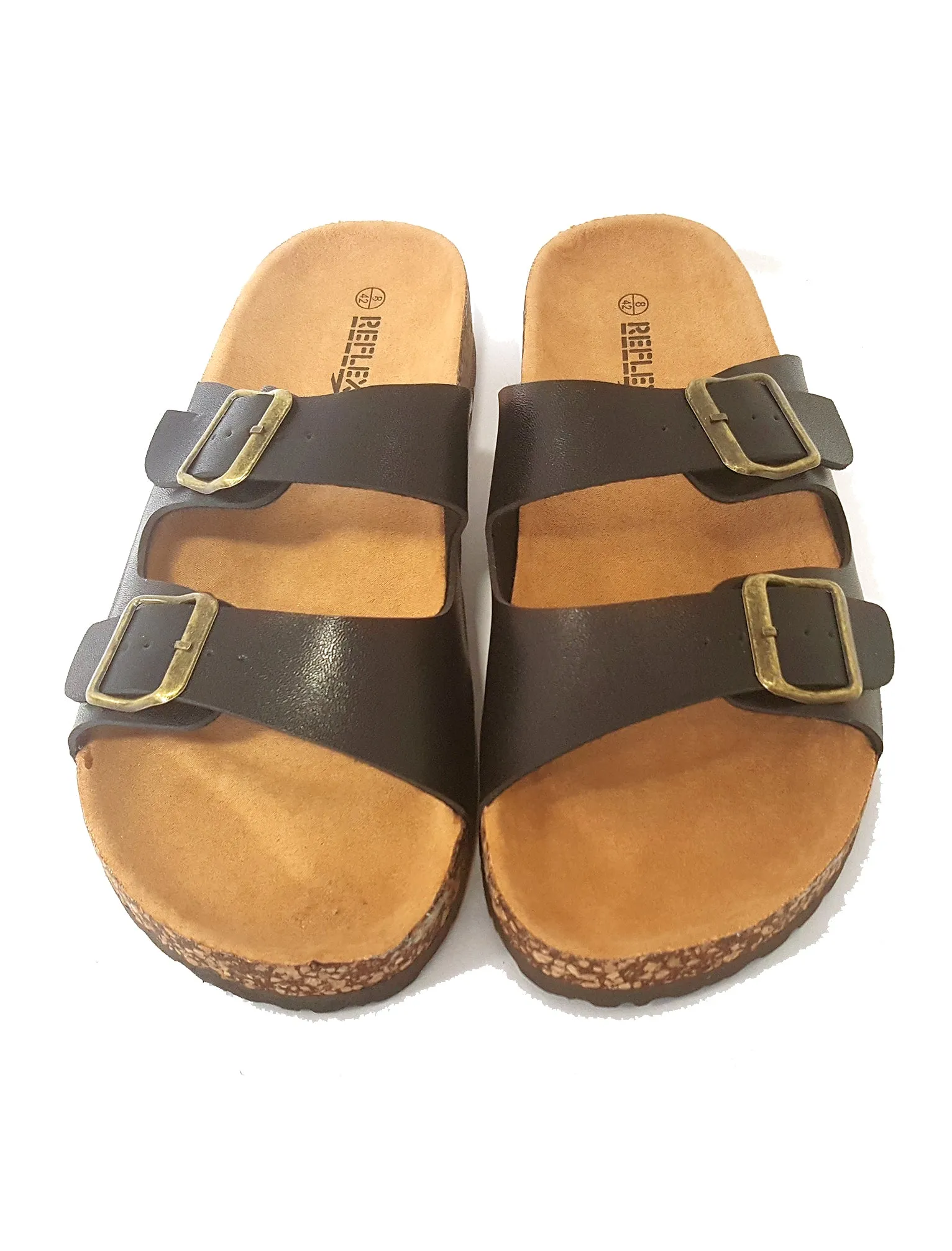 Mens Jex Double Strap Sandals in Brown
