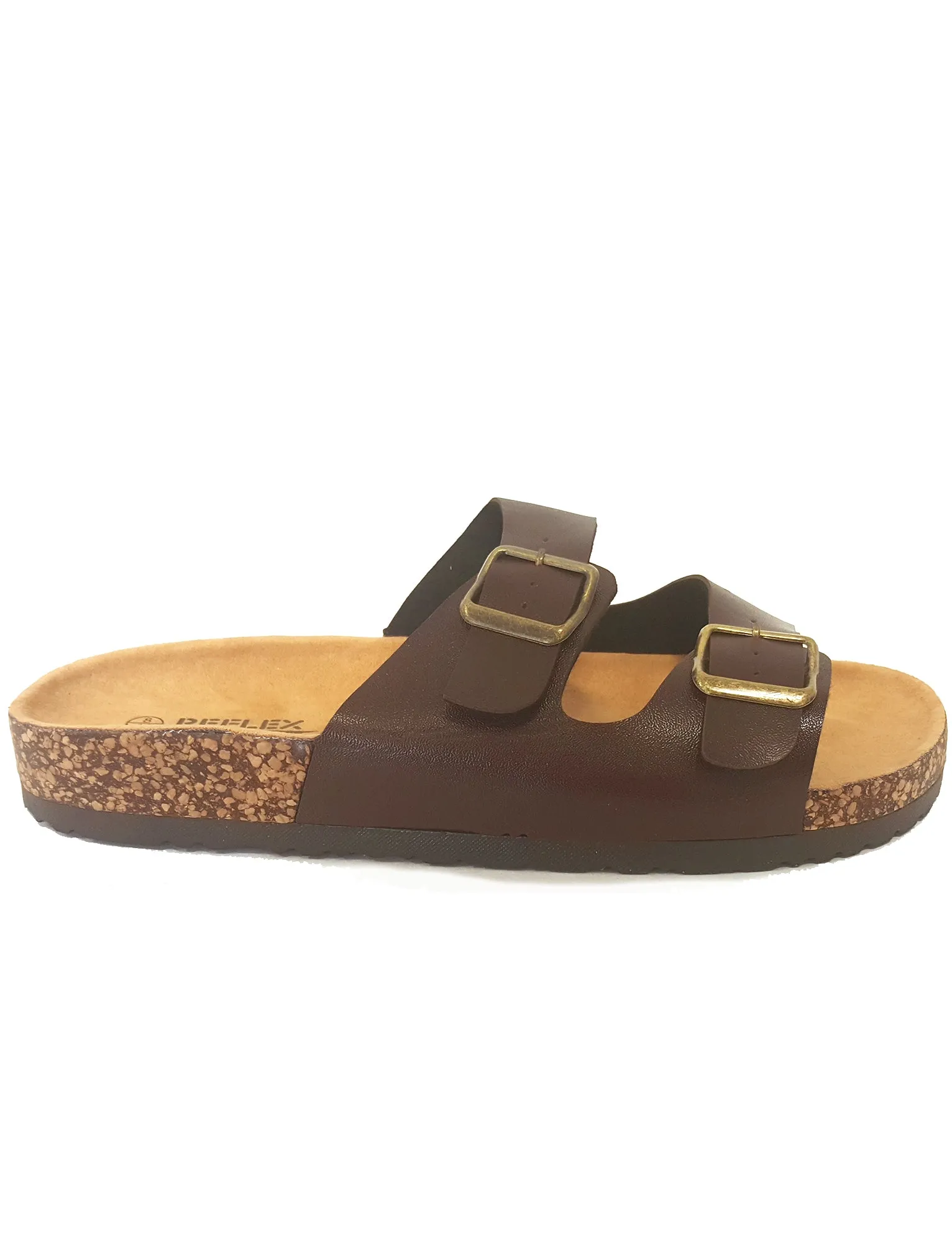 Mens Jex Double Strap Sandals in Brown