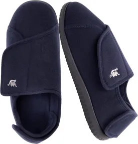Men's Memory Foam Diabetic Slippers with Adjustable Closure, Extra Wide Comfy Warm Plush Fleece Arthritis Edema Swollen Diabetic House Shoes Machine Washable with Anti Slip Sole