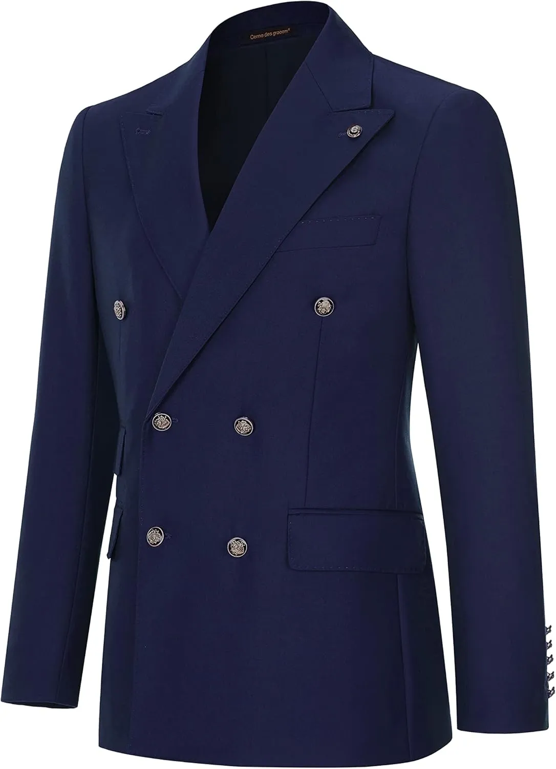 Men's Slim Fit 2 Piece Suit Double Breasted Business Wedding Prom Tuxedo Suits Blazer & Pants Set??