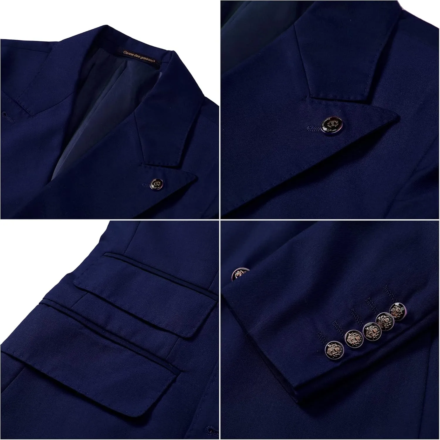 Men's Slim Fit 2 Piece Suit Double Breasted Business Wedding Prom Tuxedo Suits Blazer & Pants Set??