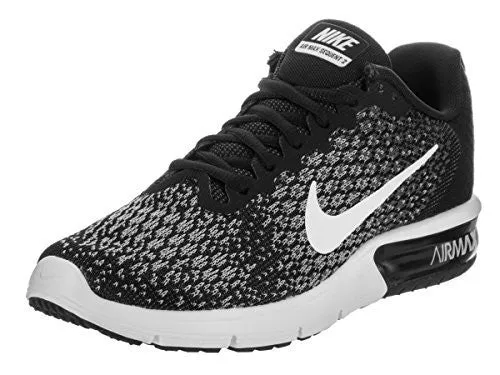 NIKE WOMENS AIR MAX SEQUENT 2 BLACK/WHITE/DARK GREY RUNNING SHOE 7 WOMEN US