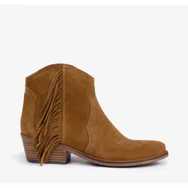 Penelope Chilvers Betty Fringe Ladies Suede Boot - Tan