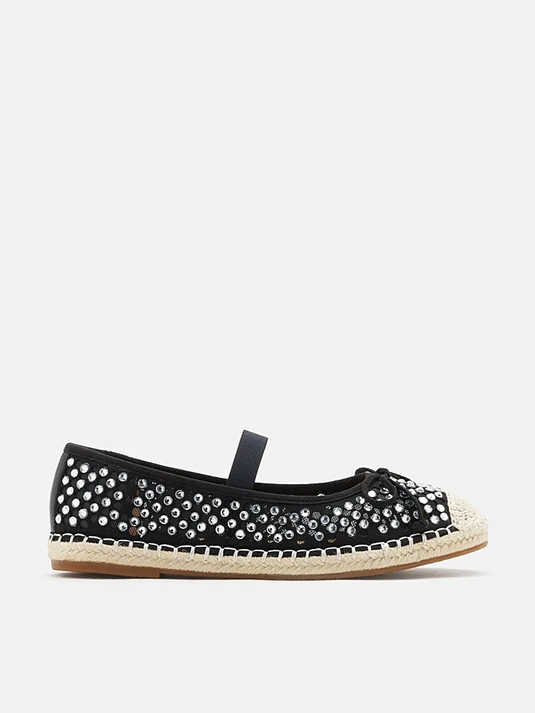Rayna Crystal Embellished Espadrilles Flats