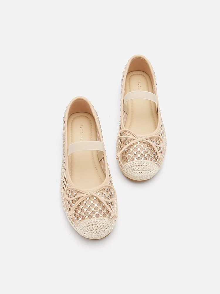 Rayna Crystal Embellished Espadrilles Flats