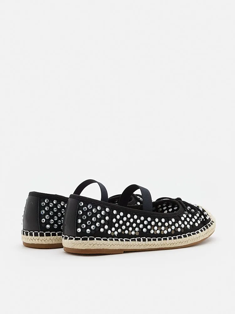 Rayna Crystal Embellished Espadrilles Flats