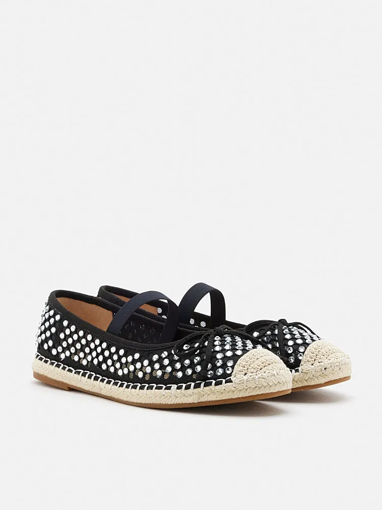 Rayna Crystal Embellished Espadrilles Flats
