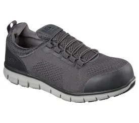 SKECHERS MEN'S Work: Synergy - Omat Alloy Toe WORK SHOES 200013 CHAR