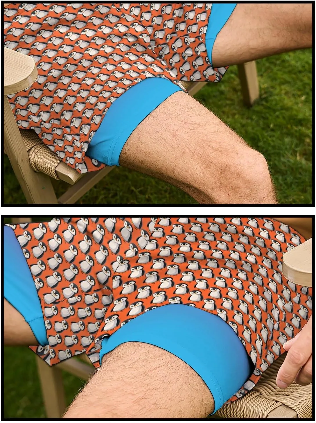 Socira Men's Swim Trunks with Compression Liner, Quick Dry Mens 2 in 1 Swimming Trunks Men Beach Bathing Suits Swimsuit