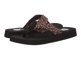 Yellow Box Soleil Easy slip-on Thong Wedge Sandals Leopard (Leopard, 9)